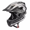 Kask rowerowy MTB dziecięcy z odpinaną szczęką rozmiar L - szary