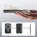 Portfel na karty Magnetic Wallet MagSafe z podstawką i uchwytem na palec - czarny