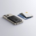 Portfel na karty Magnetic Wallet MagSafe z podstawką i uchwytem na palec - czarny