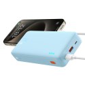 Powerbank 20000mAh Airpow 20W z kablem USB-A - USB-C 50cm - niebieski