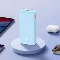 Powerbank 20000mAh Airpow 20W z kablem USB-A - USB-C 50cm - niebieski