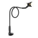 Uchwyt na telefon biurkowy z elastycznym ramieniem typu gęsia szyja - czarna