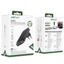 Ładowarka sieciowa płaska 65W GaN 2 USB-C USB-A ultra cienka - czarna