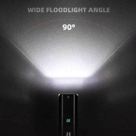 Lampka rowerowa przednia 5000mAh 1500lm IPX6 mocowanie Garmin i GoPro - czarna