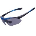 Okulary rowerowe polaryzujące 10007 - ZESTAW - czarno-niebieskie