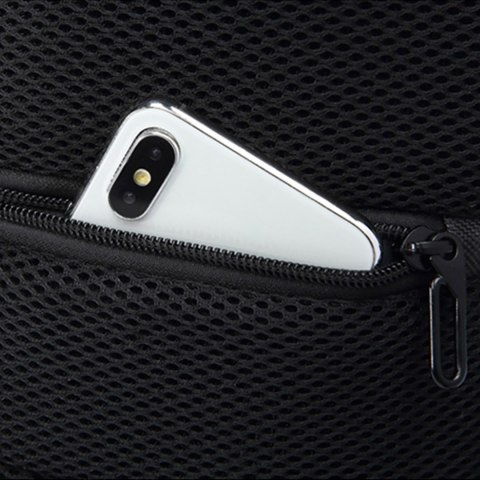 Plecak miejski Premium na jedno ramię antykradzieżowy z organizerem i USB - czarny