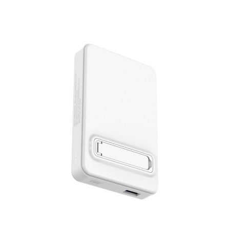 Powerbank magnetyczny Qi2 10000mAh z podstawką USB-A USB-C 22.5W PD - biały
