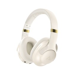 Słuchawki nauszne H4 ANC bezprzewodowe Bluetooth 5.3 IPX4 - beżowe