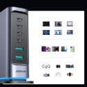 Stacja ładowania ładowarka wieloportowa GaN 65W EU 4x USB-C i 2x USB-A - ciemnoszara