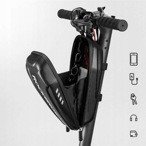 Torba rowerowa mocowana na kierownicę lub ramę 3l B62-1 - czarna