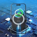 Uchwyt samochodowy do telefonu z ładowarką indukcyjną na kratkę kokpit 15W - czarny