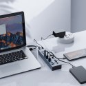 Hub BT2U3-13AB z włącznikami 13x USB-A - szary