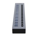 Hub BT2U3-16AB z włącznikami 16x USB-A - szary