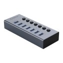 Hub BT2U3-7AB z włącznikami 7x USB-A - szary