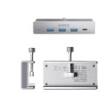 Hub MH4PC montowany na zacisk USB-C / USB-A USB-C - srebrny