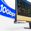 Hub MH5PC montowany na zacisk USB-C / USB-A USB-C SD TF - srebrny