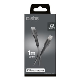 Kabel przewód USB-C - iPhone Lightning 1m - czarny