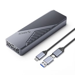 Kieszeń obudowa na dysk CNM2-G20 M.2 NVME USB-C 20Gb/s - szara