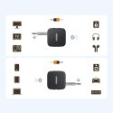 Nadajnik odbiornik audio Bluetooth 5.2 TX RX mini Jack USB-C RCA - czarny