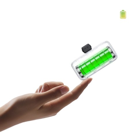 Powerbank 5000mAh zintegrowane złącze USB-C (męski) / USB-C (żeński) - szary