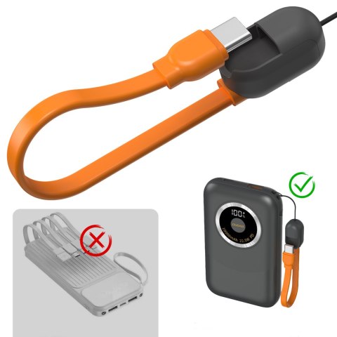 Powerbank K21 Mini 10000mAh 22.5W USB-A / USB-C - szary