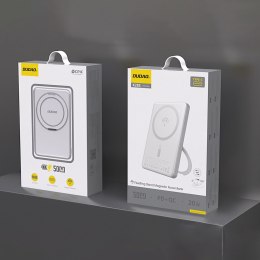 Powerbank z MagSafe i podstawką 20W PD 5000mAh - srebrny