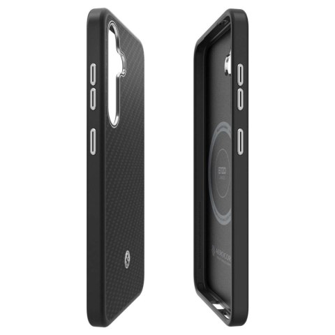 Etui silikonowe Spigen Enzo Aramid MagFit do Samsung Galaxy S25 - czarne