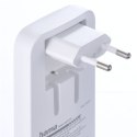 Ładowarka sieciowa składana GaN USB-C USB-A 65W - biała