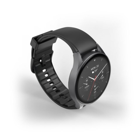 Smartwatch Hama 8900 GPS AMOLED 1.43'' z paskiem silikonowym - czarny