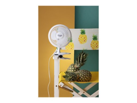 Adler | Fan with clip | AD 7317 | Table Fan | White | Diameter 15 cm | Number of speeds 2 | 30 W | No