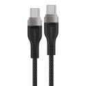 Kabel przewód USB-C 480Mb/s 100W z organizerem magnetycznym 1.2m - czarny