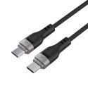 Kabel przewód USB-C 480Mb/s 100W z organizerem magnetycznym 1.2m - czarny