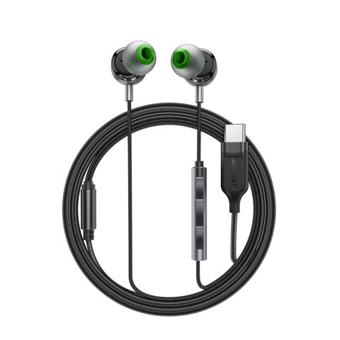 Słuchawki przewodowe L5 dokanałowe USB-C 1.2m - czarne