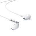 Słuchawki przewodowe z mikrofonem i pilotem USB-C 1.2m - białe