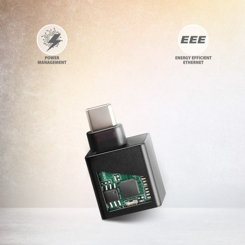 AXAGON ADE-MINIC Miniatur aluminum USB-C 3.2 Gen 1 Gigabit Ethernet 10/100/1000 Mb/s adapter with automatic installation