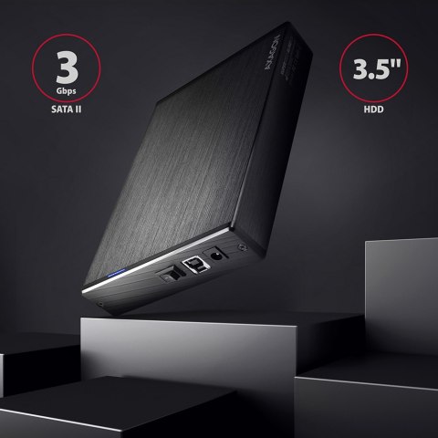 AXAGON | Compact aluminum USB 3.2 Gen 1 external box SATA intended for 3.5" HDD