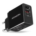 AXAGON Dual wallcharger 240V/2x USB port QC3.0/AFC/FCP and 5V-1.2A, 24W | ACU-QS24