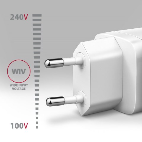 AXAGON Sil wallcharger 1x port USB-C, PD3.0 /PPS/QC4+/SFC/AFC/Apple, 30w | ACU-PD30W