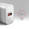AXAGON Wallcharger 1x port USB-A, QC3.0/AFC/FCP/Apple, 18W | ACU-QC18W
