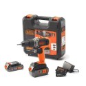BLACK & DECKER | Cordless Drill/Driver with 2.0 Ah/4.0 Ah Battery | BCD003MEM2K-QW | 18 V | 2.0/4.0 Ah | Lithium