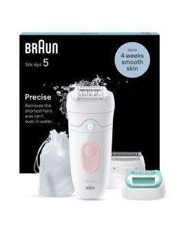 Braun | Epilator | SE5-050 Silk-épil 5 | Operating time (max) 40 min | Number of power levels 1 | Wet & Dry | White