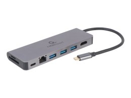 Cablexpert A-CM-COMBO5-05 USB Type-C 5-in-1 multi-port adapter (Hub + HDMI + PD + card reader + LAN) | Cablexpert