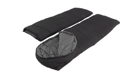 Easy Camp Raven Square Double 5°C, 220 x 150 cm, Two-way open-end, L-shaped, autolock, Teal, Black | Easy Camp