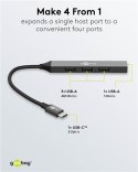 Goobay Slim 4-Port USB Hub, USB-C to USB-A, 5 Gbit/s | 74457