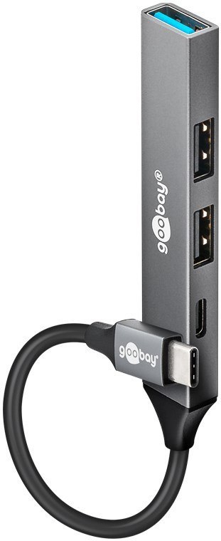 Goobay Slim 4-Port USB Hub, USB-C to USB-C/USB-A, 5 Gbit/s | 74459
