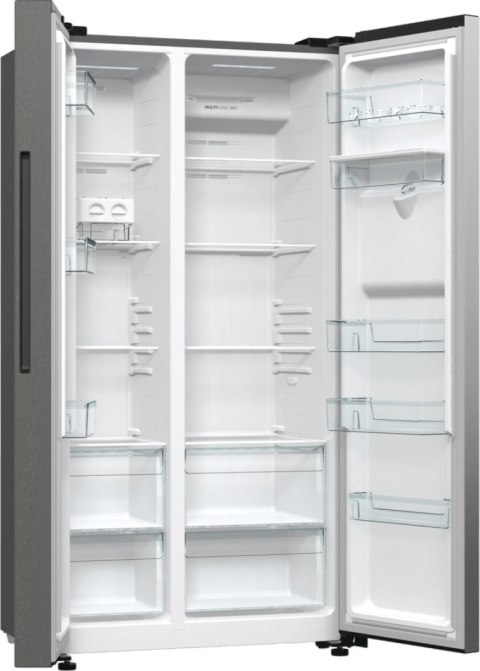 Gorenje Refrigerator | NRR9185EAXLWD | Energy efficiency class E | Free standing | Side by side | Height 178.6 cm | No Frost sys