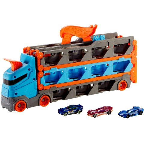 Hot Wheels Wyścigowy transporter 2w1 (GVG37) | Hot Wheels