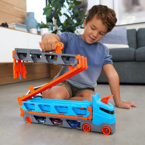 Hot Wheels Wyścigowy transporter 2w1 (GVG37) | Hot Wheels