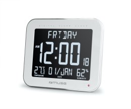 Muse | Wall Clock with Alarm Function | M-090 WMC | White