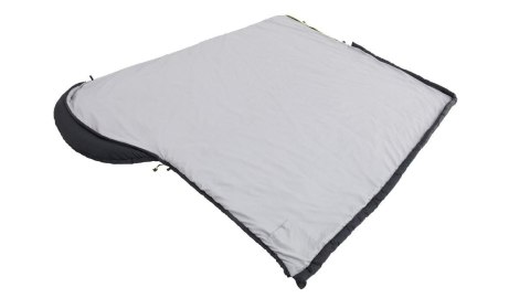 Outwell Campion Black Left-Zipper Sleeping Bag for Cold Weather, Black | Outwell